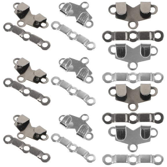 20 Pairs Adjustable Hook and Eye Closures for Sewing Pants, Jeans, Button Extenders, and Garment Accessories