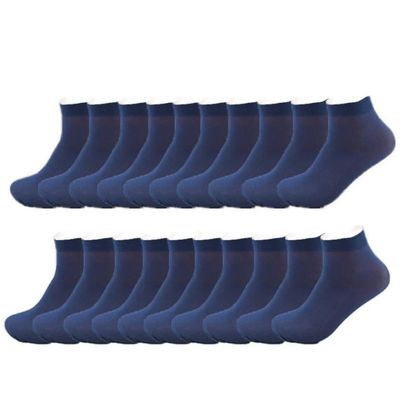 20 Pairs of Ice Silk Socks for Summer Men's Thin, Business and Casual Mid Length Men's Socks with Vertical Stripes for Breathability and Sweat Absorption. Men's Short Silk Socks