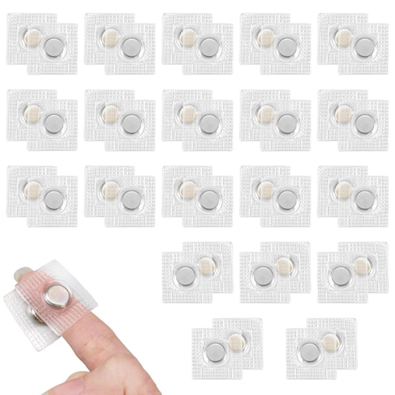 20 Pairs Invisible Sew-In Magnetic Snap Fasteners, PVC Hidden Magnetic Closures with Strong Hold for Purses, Handbag, Clothing & DIY Craft Projects