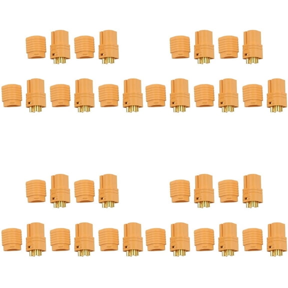 20 Pairs MT60 3.5mm 3-Wire 3-Pole Connector Plug Set for RC ESC to Motor 5 Male Connectors & 5 Female Connectors