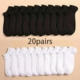 thumbnail image 1 of 20 Pairs Of Men's Versatile Short Socks, Soft And Breathable, Won't Fall Off The Heel, Invisible Socks For Men's Outdoor Wearing, 1 of 6