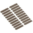 thumbnail image 1 of 20 Pairs Snapback Strap Cover, 7 Holes Plastic Adjustable Hat Snap Buckle Replacement (Brown), 1 of 6