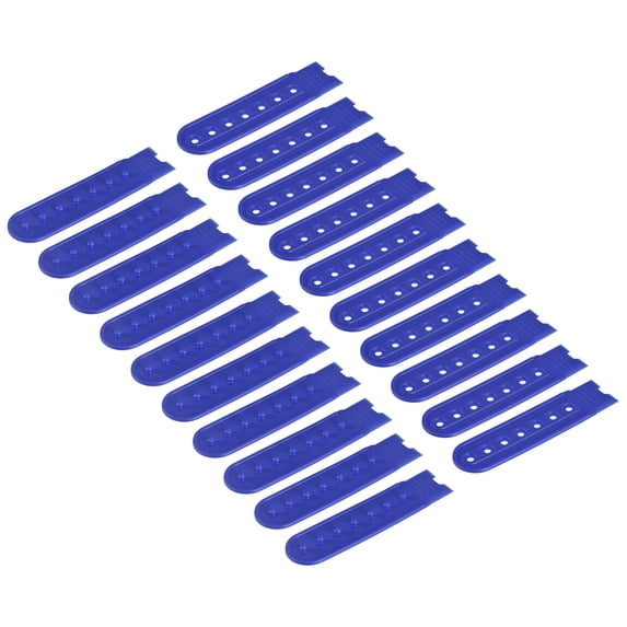 20 Pairs Snapback Strap Cover, 7 Holes Plastic Adjustable Hat Snap Buckle Replacement (Dark Blue)