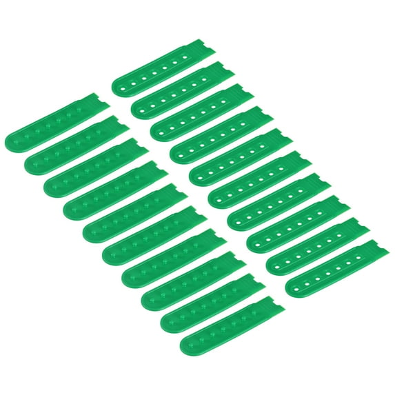 20 Pairs Snapback Strap Cover, 7 Holes Plastic Adjustable Hat Snap Buckle Replacement (Green)