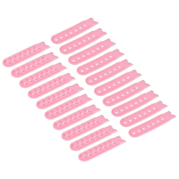 20 Pairs Snapback Strap Cover, 7 Holes Plastic Adjustable Hat Snap Buckle Replacement (Pink)