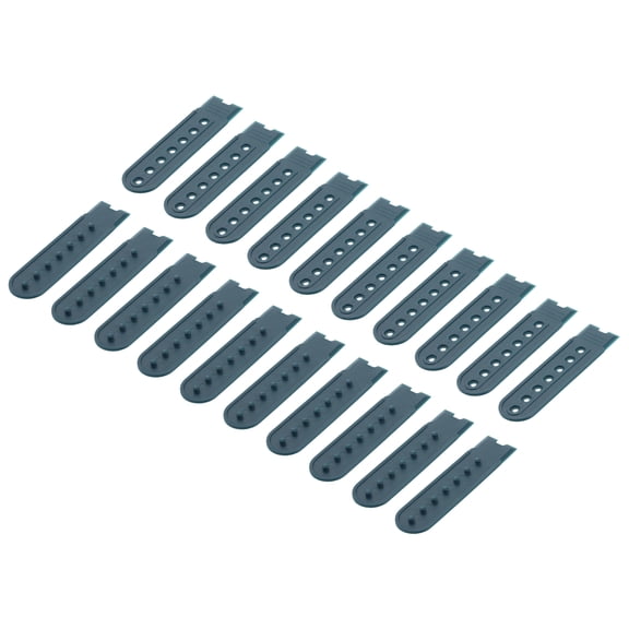 20 Pairs Snapback Strap Cover, 7 Holes Plastic Adjustable Hat Snap Buckle Replacement for Caps Repairing (Blue-Green)