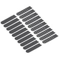 thumbnail image 1 of 20 Pairs Snapback Strap Cover, Double Row 14 Holes Plastic Adjustable Hat Snap Buckle Replacement (Black), 1 of 6