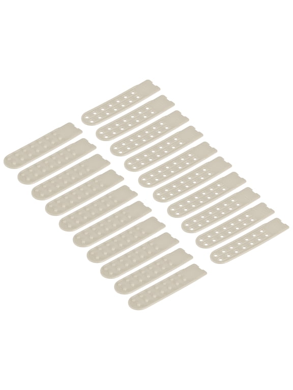 20 Pairs Snapback Strap Cover, Double Row 14 Holes Plastic Adjustable Hat Snap Buckle Replacement (Dark Khaki)