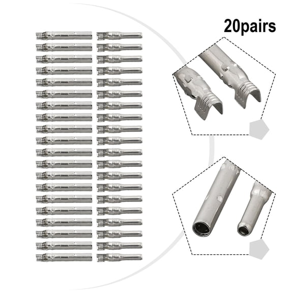 20 Pairs Solar Connector Pin Male Female Terminals 440V 30A Metal Core Waterproof Solar Cable Terminals Photovoltaic Connector