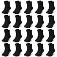 thumbnail image 1 of 20 Pairs Kids Crew Socks, Toddler Boys Girls Athletic Child Socks for School, Age 1-13 Years, 1 of 7
