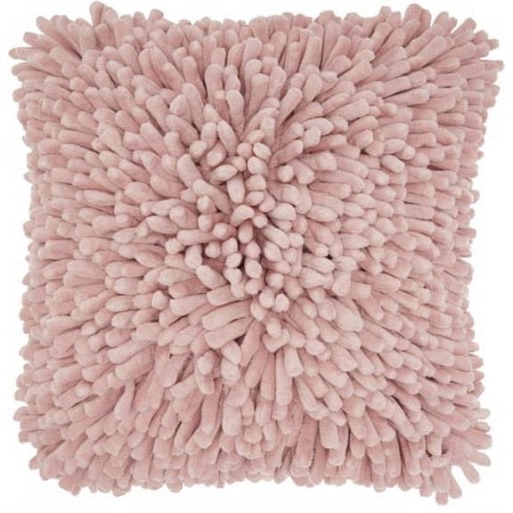 20" Pale Pink Soft Nubby Shag Throw Pillow