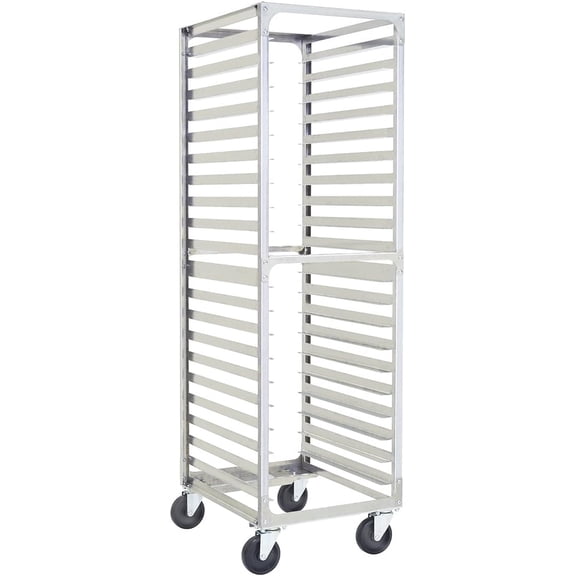 20 Pan 3" Spacing Commercial Aluminum Bun Racks, NSF Listed Heavy Duty Speed Rack for Bakery, Restaurant & Catering, 20 Tier 20.5" x 26" x 70" Speed Rack with Heavy Duty Plate Casters