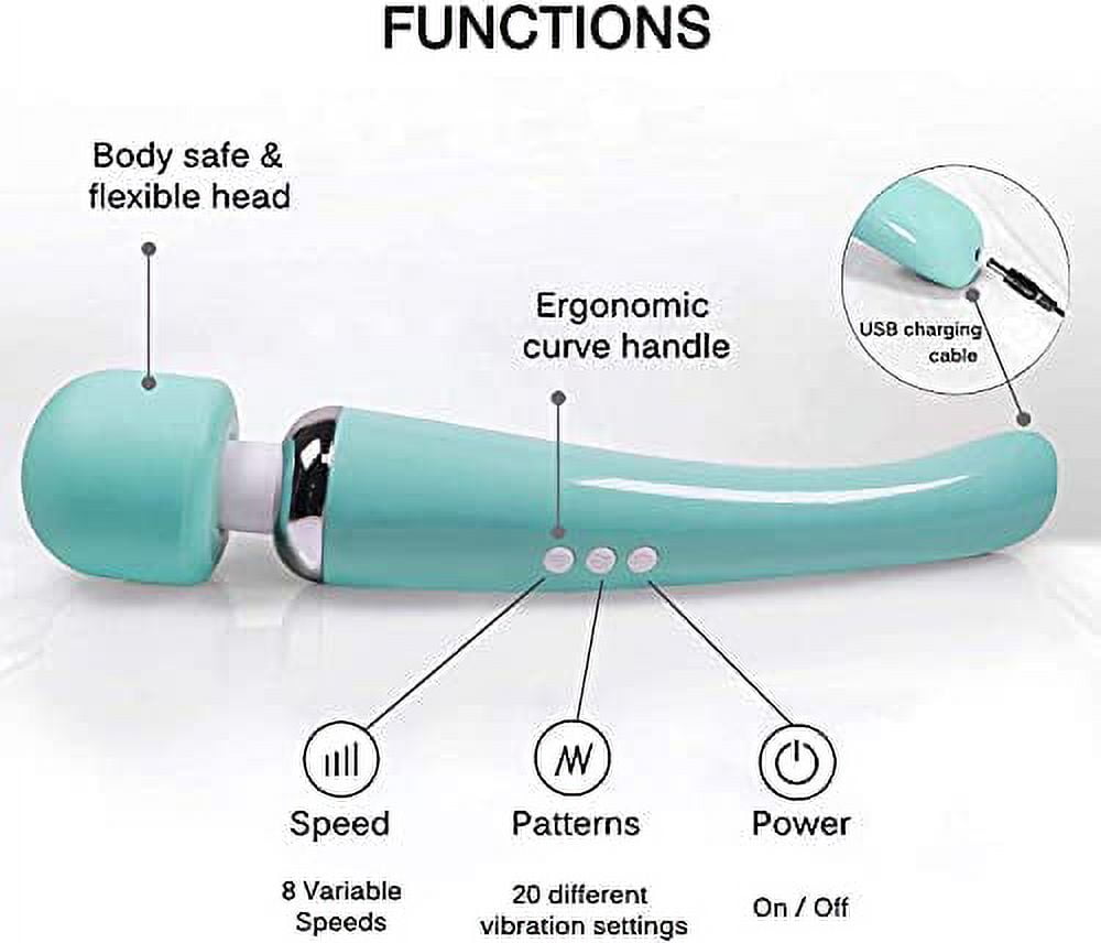 20 Patterns & 8 Speeds Handheld and Powerful Massage for Pain Relief