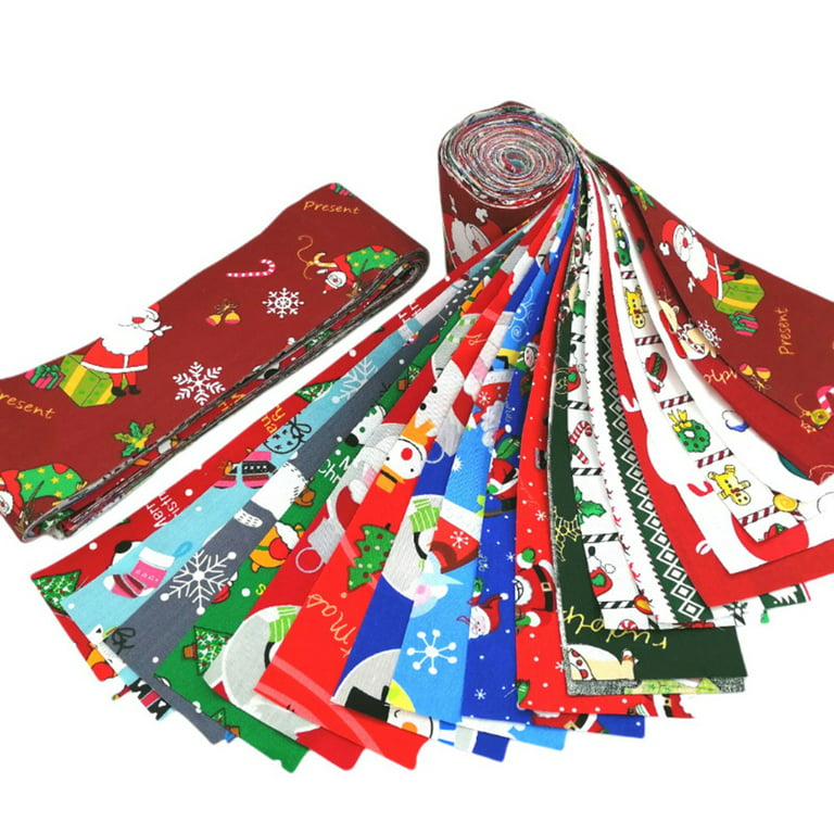  40 Pcs Christmas Jelly Cotton Fabric Patchwork Roll, 2.55 Inch Xmas  Jelly Fabric Strips, Pre-Cut Jelly Fabric Patchwork Cotton Fabric for  Quilting and Sewing DIY Crafts (Vivid Style) : Arts, Crafts