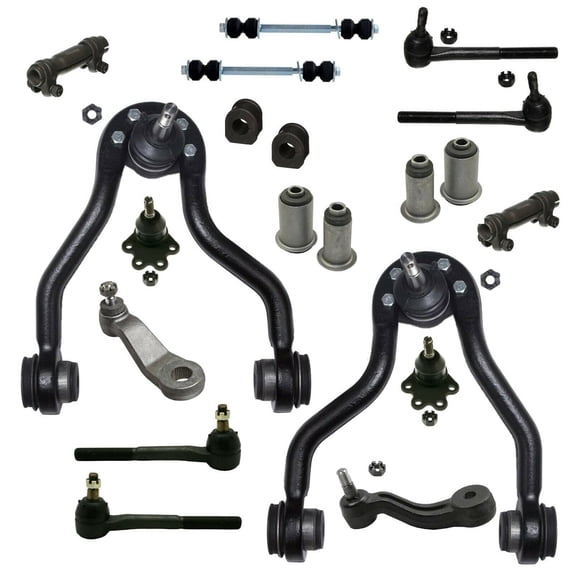 20 Pc Suspension Control Arms Lower Ball Joints Adjusting Sleeves Idler & Pitman Arms Front Sway Bar Frame Bushings - 27mm (1.06 Inch) Fits select: 1993-1995 CHEVROLET GMT-400