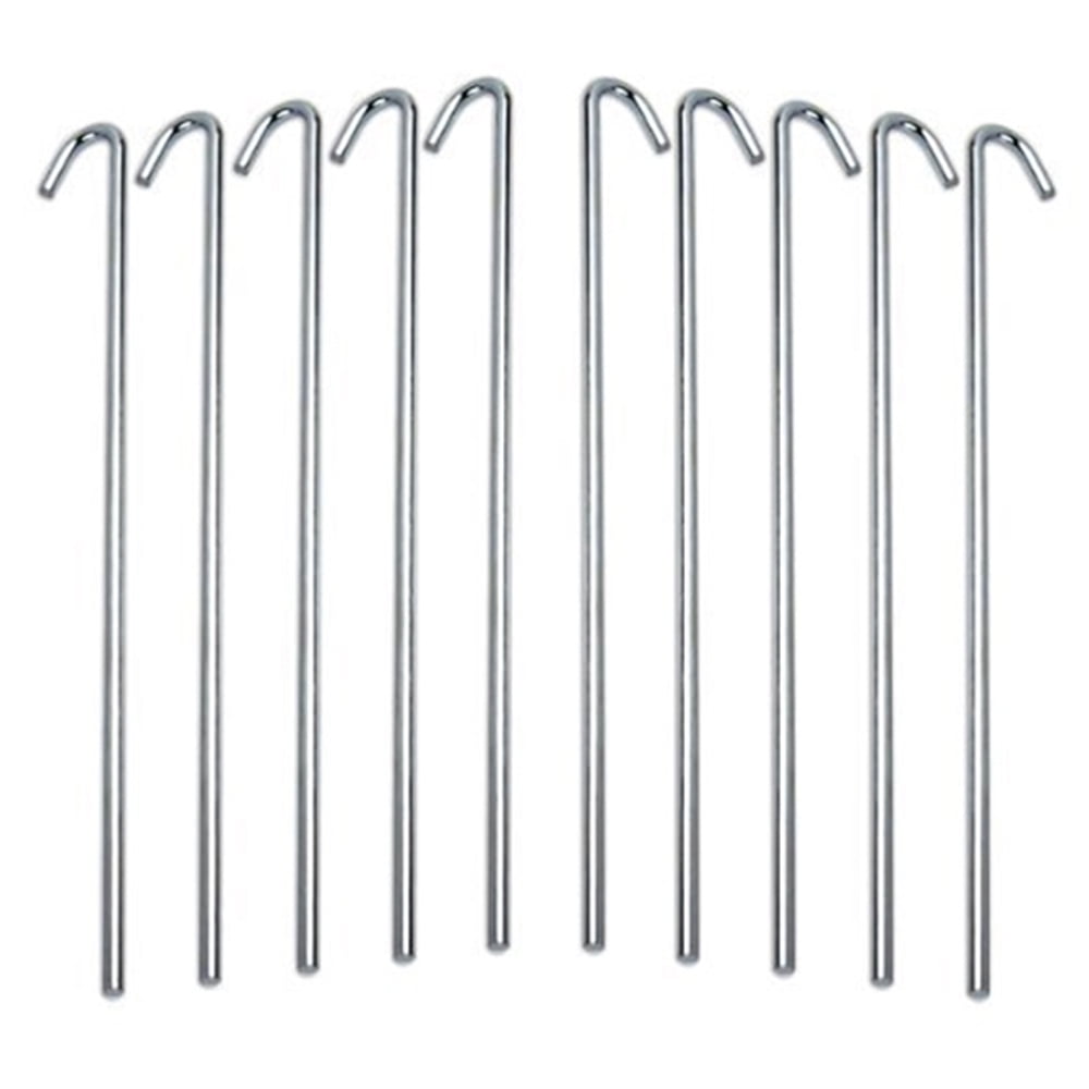 8 Pieces Heavy Duty Tent Pegs, 20cm High Strength Wrought Iron Camping Tent  Stakes With Hook And Hole For Outdoor Travel Hiking Gardening Large Rocky