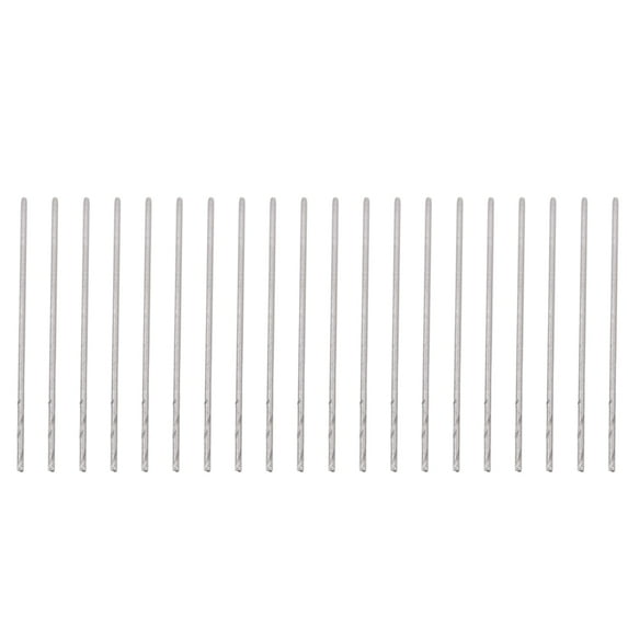 20 Pcs 0.5mm Diameter Straight Shank Metal Spiral Twist Drill Bit