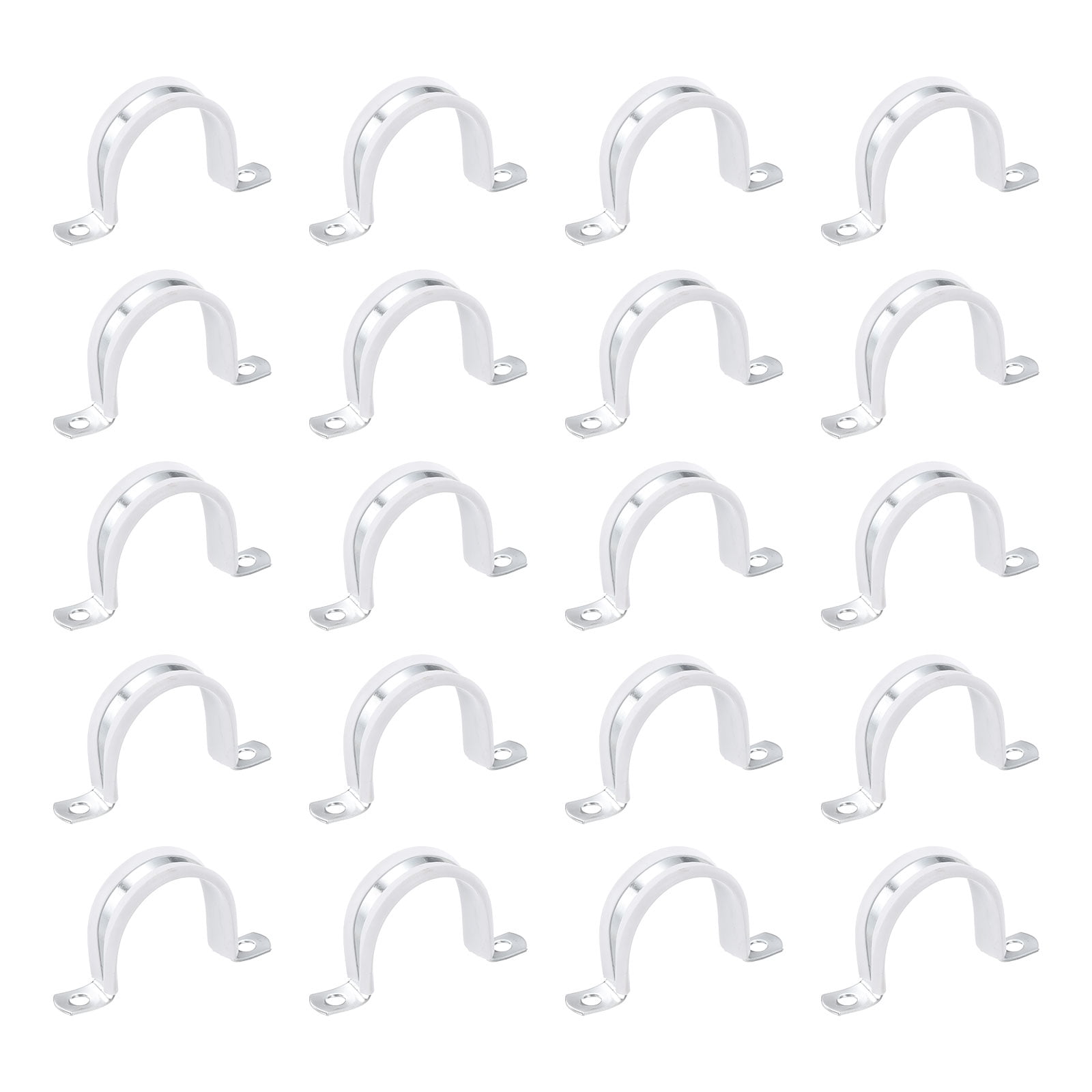 20 Pcs 1-1/4 Inch Rigid Pipe Strap,  2 Holes U Bracket Cable Clamp Hanger