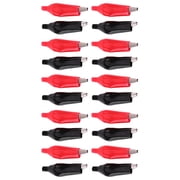 20 Pcs 1.1 in / 28 mm Metal Alligator Clips PVC Insulated Electrical Testing Crocodile Clamps Red & Black