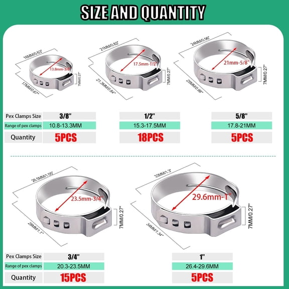 20 Pcs 1/2 Inch PVC Pipe Straps, 2 Holes Conduit Pipe Clamps Pipe Supports, Plastic Conduit Strap for PVC Pipes, Conduit, Cables