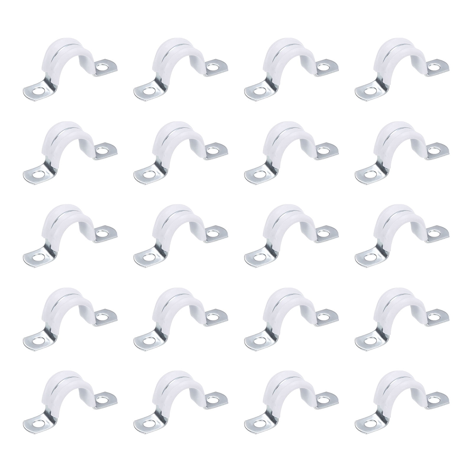 20 Pcs 1-9/16 Inch Rigid Pipe Strap,  2 Holes U Bracket Cable Clamp Hanger