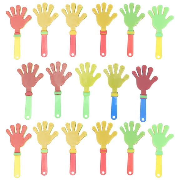 20 Pcs 18CM Hand Clapper Plastic Palm Clapping Device Clapping Hands Party Accessories Party Favor for Sports Game Performing (Random Color)