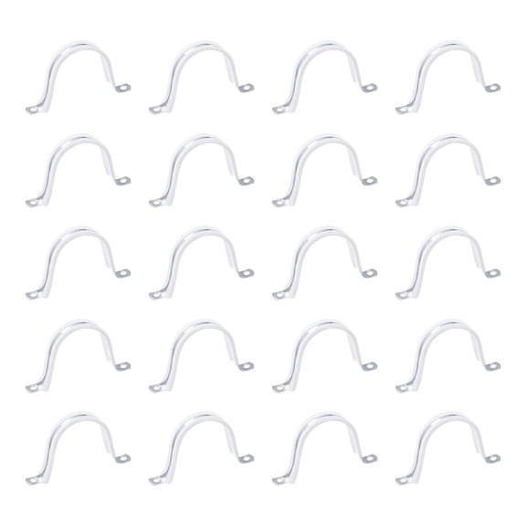 20 Pcs 2-1/2 Inch Rigid Pipe Strap,  2 Holes U Bracket Cable Clamp Hanger