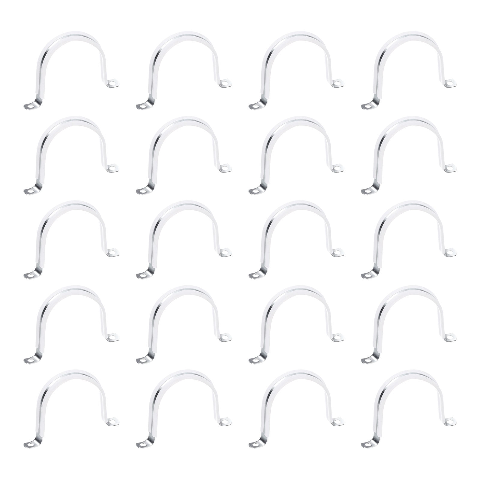 20 Pcs 2-15/16 Inch Rigid Pipe Strap,  2 Holes U Bracket Cable Clamp Hanger