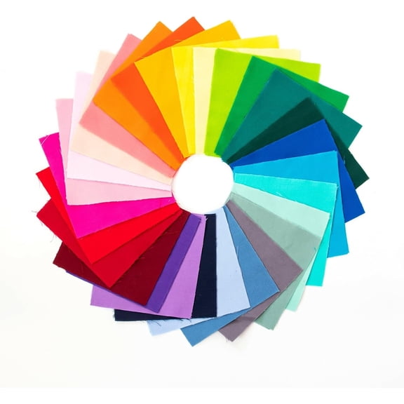 20 Pcs 2.5 Inch Rainbow Solids Jelly Roll Fabric Quilting Strips 100% Cotton