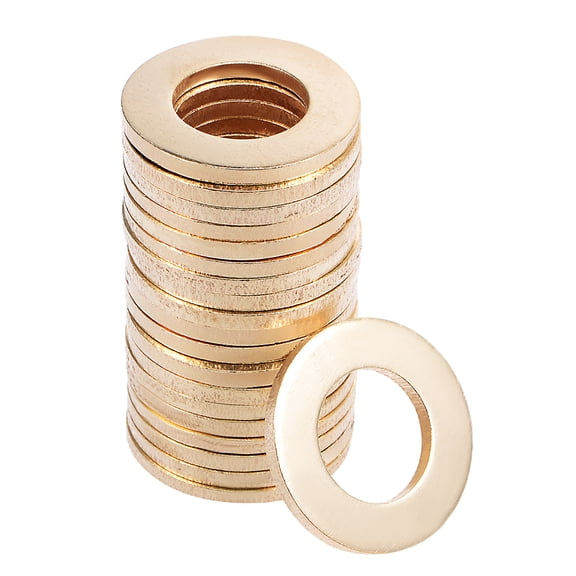 20 Pcs 20.5mm x 36mm x 3mm Copper Flat Washer for Screw Bolt