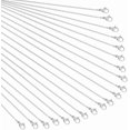 thumbnail image 1 of 20 Pcs 21.65 inch Necklace Chains 1.6mm 304 Stainless Steel Link Cable Chain Necklaces Snake Chains with Chain Extender, 1 of 6