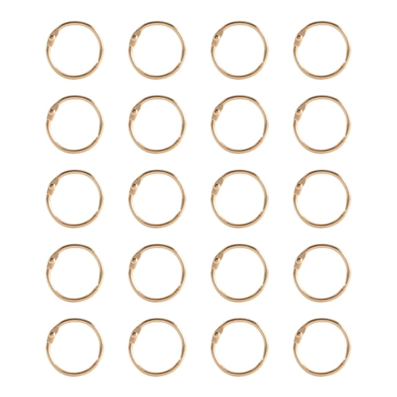 20 Pcs 25mm Metal Binder Rings Indexes Card Rings Bookbinding Rings for Organizing Documents Photo Albums And Crafts