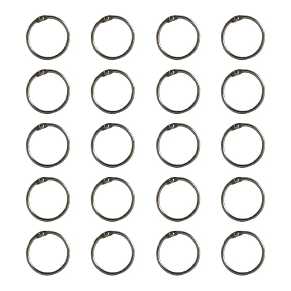 20 Pcs 25mm Metal Binder Rings Indexes Card Rings Bookbinding Rings for Organizing Documents Photo Albums And Crafts
