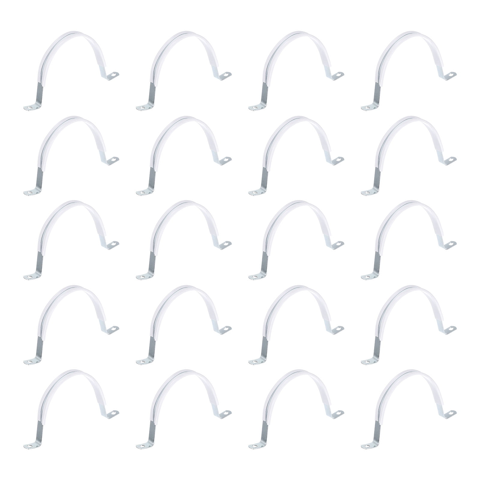 20 Pcs 3-9/16 Inch Rigid Pipe Strap,  2 Holes U Bracket Cable Clamp Hanger