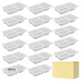 thumbnail image 1 of 20 Pcs 3 Compartment Snack Containers with Lids, Reusable Clear Plastic Food Storage Pots, 9 oz Total Capacity, Individual Bento Box for Condiments, Meal Prep, Desserts, Easy Stackable, 1 of 8