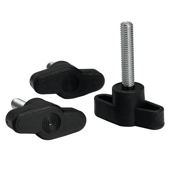 20 Pcs 304 Stainless Steel Slotted Thumb Screw T Shape Plastic Handle Head Bakelite Knob M4x25mm (Handle Length 27mm).