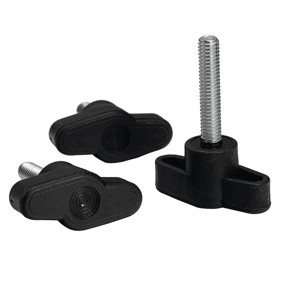 20 Pcs 304 Stainless Steel Slotted Thumb Screw T Shape Plastic Handle Head Bakelite Knob M6x12mm (Handle Length 27mm).