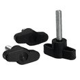 thumbnail image 1 of 20 Pcs 304 Stainless Steel Slotted Thumb Screw T Shape Plastic Handle Head Bakelite Knob M6x50mm (Handle Length 27mm)., 1 of 5