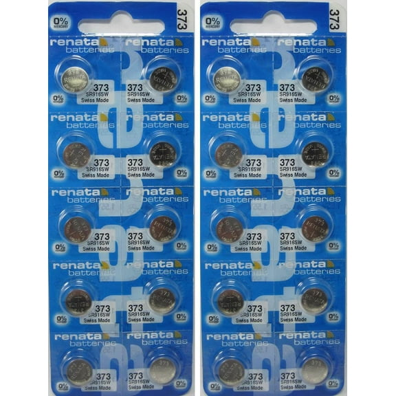 20 Pcs 373 Renata Silver Oxide 0% Mercury Electronic Batteries SR916SW