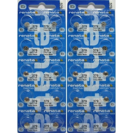 20 Pcs 379 Renata Silver Oxide 0% Mercury Electronic Batteries SR521SW