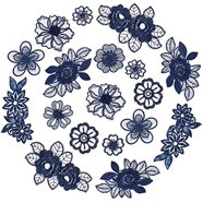 SaiDian 2Pcs Black Rose Embroidered Patches Iron On Patch Flower Appliques For Clothes Sew On Arts Crafts DIY Decoration Bag Hat Applique