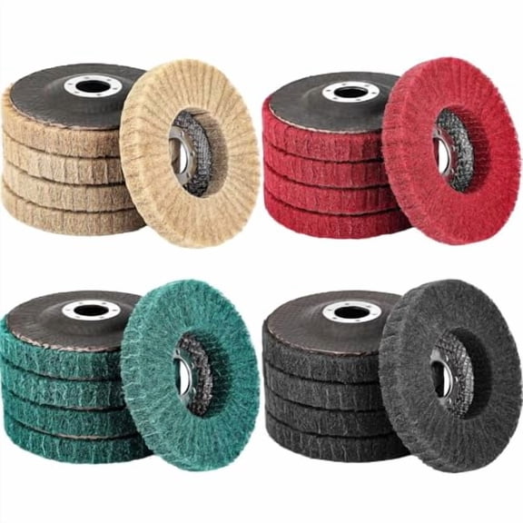 20 Pcs 4.5" x 7/8" Nylon Fiber Flap Polishing Wheel for Angle Grinder 120/180/320/800 Grit Grinder Sanding Polishing Grinding Wheel Scouring Pad Buffing Rust Paint Remover
