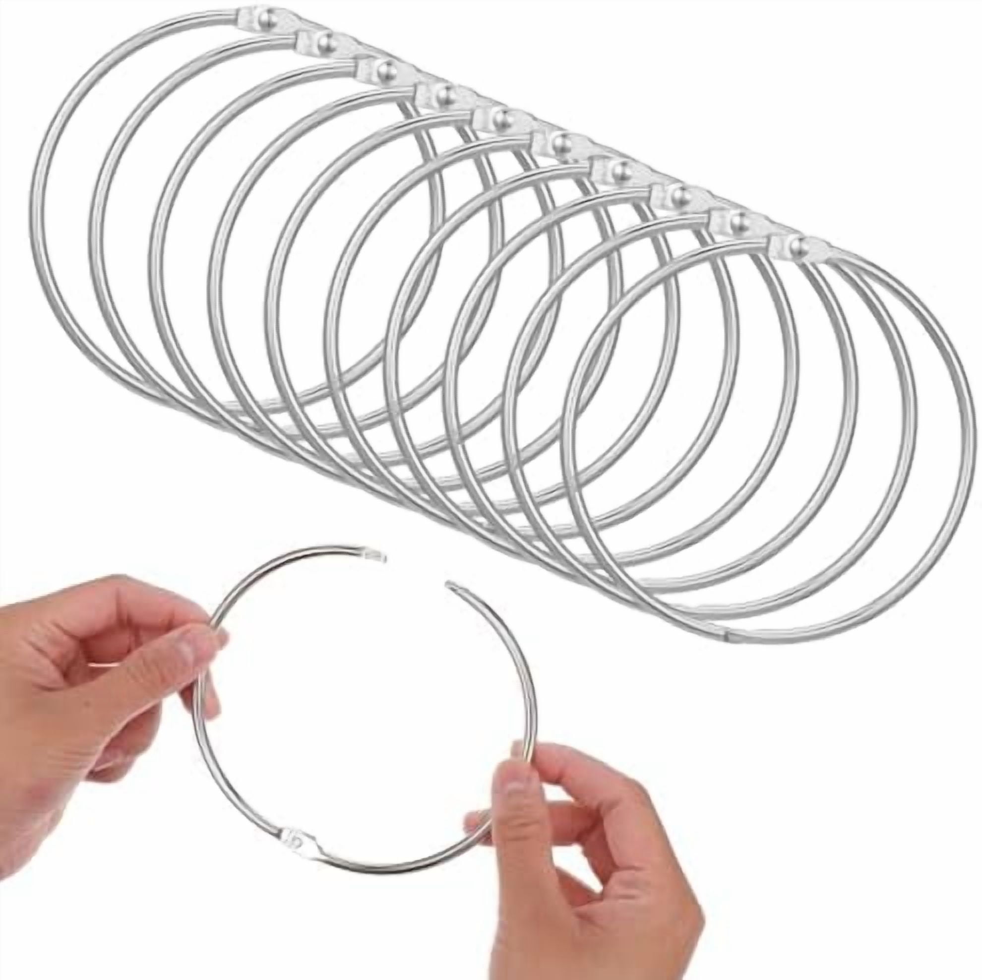 20 Pcs 4 Inch Loose Leaf Binder Rings Extra Large Nickels Plated Steel ...