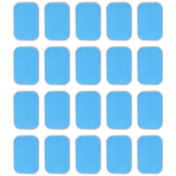 20 Pcs 4x6 cm Gel Sheet Hydrogel Sheet Gel Pads for Muscle Stimulator Electric Toning Massager Gel Patch Tape Sheet