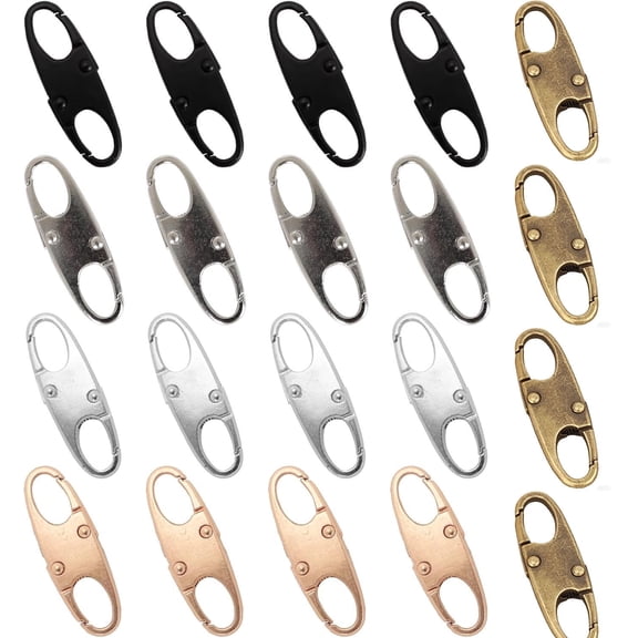 20Pcs Anti-Theft Zipper Clips,Dual Opening Zipper Lock Theft Deterrent,Mini Carabiner Clips Zipper Pull Replacement for Luggage Backpack Purse Suitcase Traveling