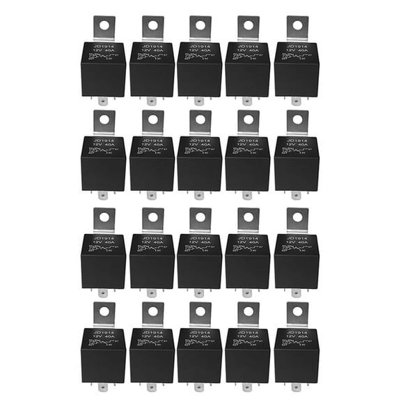20 Pcs 5 Pin 12V Relay Switch (SPDT) (30/40 Amp) 12 Volt Automotive for Fans