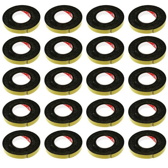 20 Pcs 5M Black Single Sided Self Adhesive Foam Tape Closed Cell 20mm Wide x 3mm Thick