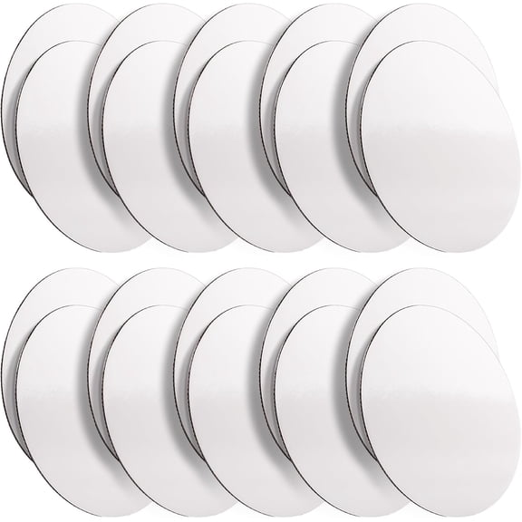 20 Pcs 6 Inch Round Cake Boards, White, Food-Graded, Anti-Oil & Anti-Slip, Sturdy, Waterproof & Oil-Proof, Modern Style, 20PCS (6 Inch)