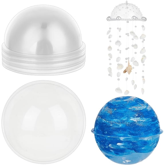 20 Pcs 6 inch Half Ball Clear Candy Dome PVC Half Ball Domes Candy Holder Shaker Domes for Card Making Clear Plastic Dimensional Domes for Shaker Card Making Paper Crafting DIY Gift Box