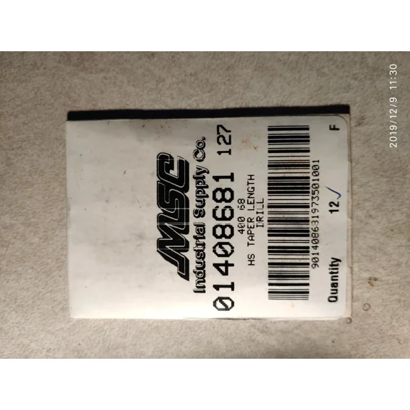 20 Pcs #68 Wire Gauge Black-Oxide Hss Drill Bit, 1-7/8" Length